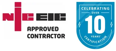 NICEIC Approved Contractor - Celebrating Over 10 Years Certification